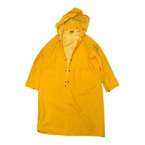 Sunshine Yellow Long Raincoat with Hood